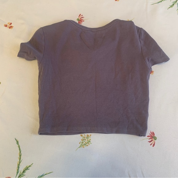 Cropped purple Zara size small cropped tee shirt top - Picture 9 of 9